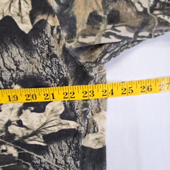 Vintage Mossy Oak Break-Up Camo Long Sleeve Shirt Mens Large Hunting Green Tee - Picture 12 of 13
